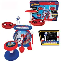 Marvel Mijn Rockband Spider-Man compleet elektronische lichtgevende drumset met kruk