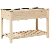 vidaXL Plantenbak Beige 115 x 59 x 76,5 cm Massief Vurenhout