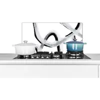 KitchenYeah Spatscherm keuken 70x30 cm - Kookplaat achterwand Lijn - Minimalisme - Design - Muurbeschermer - Spatwand fornuis - Hoogwaardig aluminium