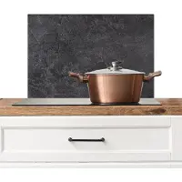 KitchenYeah Spatscherm keuken - Leisteen design - Grijs - Industrieel - Keukendecoratie - Achterwand keuken - 60x40 cm - Aluminium