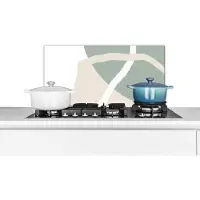 KitchenYeah Spatscherm keuken 70x30 cm - Kookplaat achterwand Minimalisme - Pastel - Design - Muurbeschermer - Spatwand fornuis - Hoogwaardig aluminium