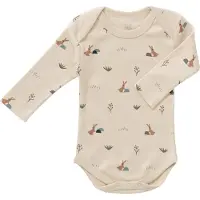 Fresk romper Rabbit Sandshell Ecru Jongens/Meisjes Katoen Ronde hals All over print - maat 50/56