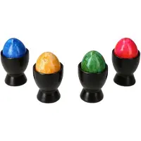 MamboCat Set van 4 NERO aardewerken eierdopjes - 24320072