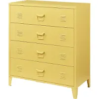 En.casa Ladekast Hämeenlinna commode met lades 92x80x40 cm geel []
