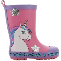 Unicorn Academy Rubberlaars Meisjes Magic | Roze | Maat: 27