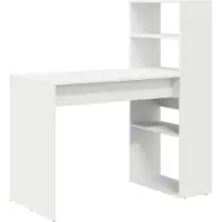 vidaXL Bureau Wit Bewerkt hout 113 x 54 x 120 cm
