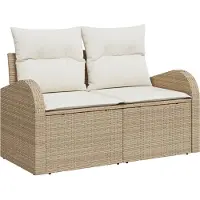 vidaXL Tuinbank Set 5 st 4-Aantal zitplaatsen Beige en Crème