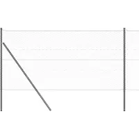 vidaXL zeshoekig gaashek met grondbevestiging 25 x 1,4 m Grijs Mesh