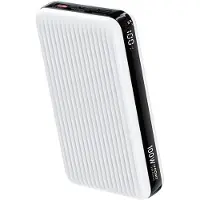 Voomy Powerbank 20000 mAh - 100W Snellader - Geschikt voor Laptop, telefoon, tablet en meer - USB C Power Delivery & LED indicator - USB C & USB A - Wit