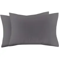 Beau Maison Set van 2 Perkaal Katoenen Kussenslopen Antraciet - Ademend, Anti Allergisch & OEKO-TEX Gecertificeerd!