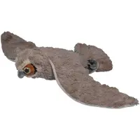 Nature Planet Knuffeldier Oehoe uil - zachte pluche stof - vliegend - grijs - 70 cm - vogels