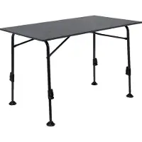 Travellife Mirano Campingtafel Exteriolit Donkergrijs 100 x 68 cm - Extra stevig exteriolit tafelblad - Zeer stabiel lichtgewicht stalen frame - Voorzien van stabilisatievoeten