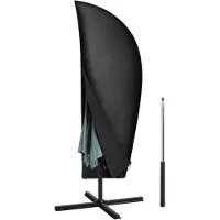 Goliving Parasolhoes voor Zweefparasol - 420D Oxford - Tot 400cm - Waterdicht - Met Telescopische Stok en Rits - Zwart