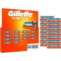 Gillette Fusion 5 scheermesjes voor heren, 14 originele scheermesjes, oranje