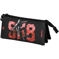 Prodg Keraktermania - PRODG SK8 - Triple - Triple Potloden Etui met Rits - Pennenzak - Tekenetui - zwart