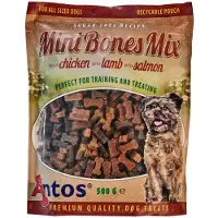 Antos Mini Soft Treats Kip Lam Zalm Beloningssnacks 500 Gr. Vlees Training Snacks Puppy Snack Hondensnacks