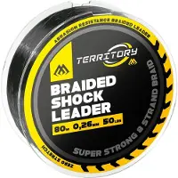 Mikado Shock Leader Gevlochten Schoklijn 80m – 0.35mm 70lbs – Zwart – Karper & Roofvis