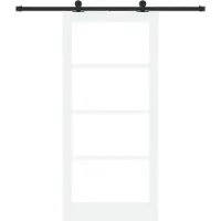vidaXL Schuifdeur ORKDAL Wit en Zwart 93 x 202 cm