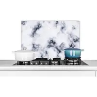 KitchenYeah Spatscherm keuken 60x40 cm - Kookplaat achterwand Marmer - Agaat geode - Steen - Muurbeschermer - Spatwand fornuis - Hoogwaardig aluminium