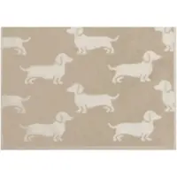 Cawö Gastendoek We love Dogs Nature/Beige (Set van 6)