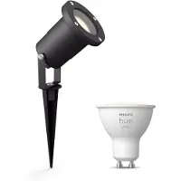 Philips Puled Opbouwspot In Zwart + Gu10-lamp Met Wit Licht