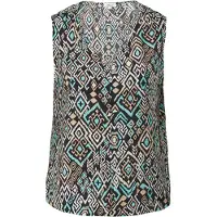 s.Oliver Blouse donkerbeige / turquoise / zwart / wit