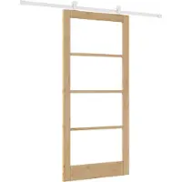 vidaXL Schuifdeur ORKDAL 93 x 202 cm Massief grenenhout en glas