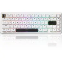 Attack Shark X65 HE - Magnetic Switch Wired Gaming Toetsenbord - 66 Keys - RGB - Side Printed PBT Keycaps - 8KHz - 0.01mm Rapid Trigger - 0.125ms - Wit