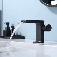 EcoRain 30% Waterbesparende Wastafelkraan met Waterval George - van Messing en Keramische schijven - Universele Aansluiting - Anti-Kras Coating - 5 Jaar Garantie - Chroom