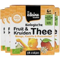 De Kleine Keuken 4x Bio Thee 6+m Mango Kamille & Rozenbottel 30 gr