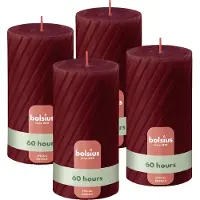 Bolsius stompkaars Rustiek gedraaid (Ø6,8x13 cm) (set van 4)