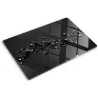 Tulup Glazen Snijplank - Zwart 3D-kubussen Anti-Slip Snijplank - 80 x 52 cm - Snijplank Glas - Groot Formaat Anti-Slip Snijplank - Snijplank van Glas - Serveerplank van glas - Kookbenodigdheden