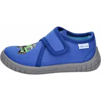 Lico Cookie Boy huisschoen, blauw/grijs/geel, maat 25 EU