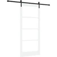 vidaXL Schuifdeur ORKDAL Wit en Zwart 93 x 211 cm