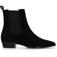 Manfield Zwarte suède chelsea boots | Maat 37