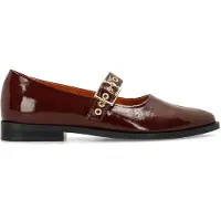 Manfield Burgundy lakleren loafers | Maat 40