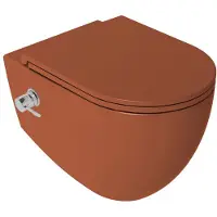 Isvea Infinity toiletpot randloos met bidet terracotta