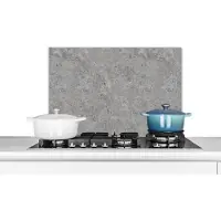 KitchenYeah Spatscherm keuken 60x40 cm - Kookplaat achterwand Patroon - Cement - Beton print - Muurbeschermer - Spatwand fornuis - Hoogwaardig aluminium