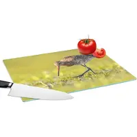 KitchenYeah Glazen Snijplank - 39x28 - Vogels - Gras - Landschap - Grutto - Snijplanken Glas