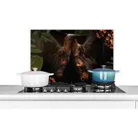 KitchenYeah Spatscherm keuken 60x40 cm - Kookplaat achterwand Jungle - Koe - Bloemen - Planten - Muurbeschermer - Spatwand fornuis - Hoogwaardig aluminium