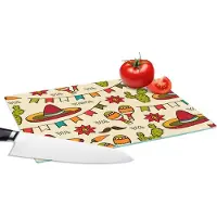 KitchenYeah Glazen Snijplank - 28x20 - Mexico - Cactus - Patronen - Snijplanken Glas