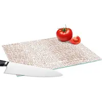 KitchenYeah Glazen Snijplank - 28x20 - Dierenprint - Slangenhuid - Pastel - Snijplanken Glas