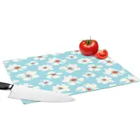 KitchenYeah Glazen Snijplank - 39x28 - Waterverf - Bloemen - Patroon - Snijplanken Glas