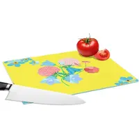 KitchenYeah Glazen Snijplank - 28x20 - Bloemen - Boeket - Lente - Patronen - Snijplanken Glas