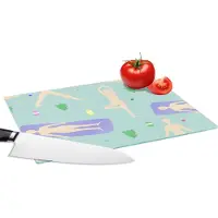 KitchenYeah Glazen Snijplank - 28x20 - Yoga - Patronen - Zen - Snijplanken Glas