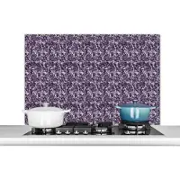KitchenYeah Spatscherm keuken 100x65 cm - Kookplaat achterwand Patroon - Graniet print - Structuur - Muurbeschermer - Spatwand fornuis - Hoogwaardig aluminium