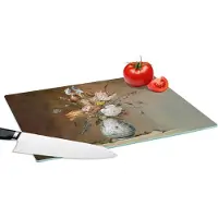 KitchenYeah Glazen Snijplank - 39x28 - Oude meesters - Bloemen - Balthasar van der Ast - Snijplanken Glas
