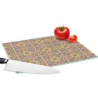 KitchenYeah Glazen Snijplank - 28x20 - Caleidoscoop - Patronen - Regenboog - Snijplanken Glas