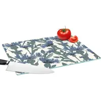 KitchenYeah Glazen Snijplank - 39x28 - Patronen - Korenbloem - Natuur - Plant - Snijplanken Glas