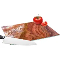 KitchenYeah Glazen Snijplank - 28x20 - Marmer - Natuursteen - Textuur - Snijplanken Glas